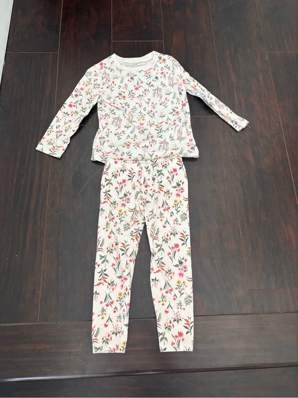 Old Navy Girls 3T Floral Long Sleeve Top & Leggings 2 Piece Set